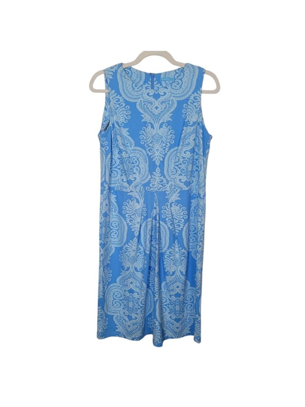 J. McLaughlin Blue Mandala Paisley Catalina Cloth Sleeveless Sheath Dress XL